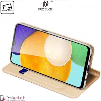 Dux Ducis dirbtinės odos viršelis - auksinės spalvos (telefonui Samsung A03S)